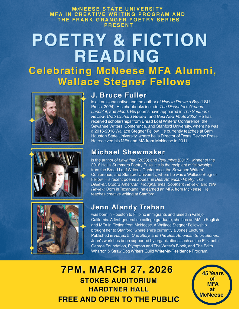 Three Award-Winning MFA Alums Present&nbsp;Readings